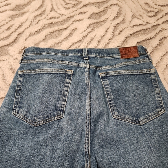 Cropped Straight Leg Lucky Brand Jeans, Sz 10/30 - Picture 6 of 10